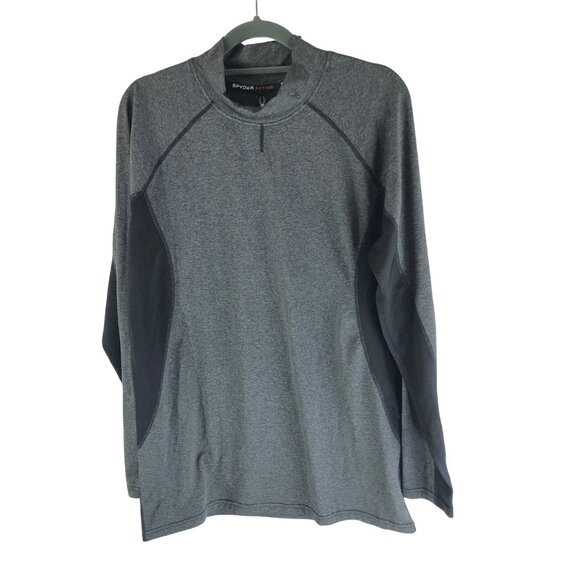 Spyder Active ProWeb Mens Grey Long Sleeve Athletic Shirt Size M - Picture 1 of 5